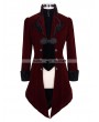 Devil Fashion Red Vintage Gothic Swallow Tail Jacket for Men