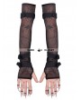 Devil Fashion Black Gothic Punk Skeleton Cobweb Long Gloves