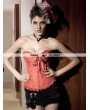 Red Pattern Gothic Overbust Corset