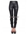 Devil Fashion Black Skull Rivet Gothic Punk Legging for Women