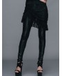 Devil Fashion Black Gothic Lace Tassel Skirt Legging for Women