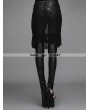 Devil Fashion Black Gothic Lace Tassel Skirt Legging for Women