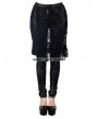 Devil Fashion Black Gothic Lace Tassel Skirt Legging for Women