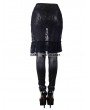 Devil Fashion Black Gothic Lace Tassel Skirt Legging for Women