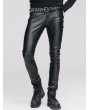 Devil Fashion Black Tight Gothic Leather Pants for Men