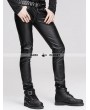 Devil Fashion Black Tight Gothic Leather Pants for Men