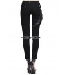 Devil Fashion Black Pocket Gothic Punk Pants for Women