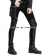 Devil Fashion Black Pocket Gothic Punk Pants for Men