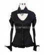 Devil Fashion Black Long Sleeves Pendant Romantic Gothic Shirt for Women