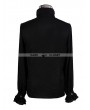 Devil Fashion Black Flounce Tie Gothic Blouse for Men