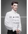 Devil Fashion White Flounce Tie Gothic Blouse for Men