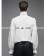 Devil Fashion White Flounce Tie Gothic Blouse for Men