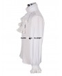 Devil Fashion White Flounce Tie Gothic Blouse for Men