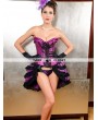 Purple Burlesque Overbust Corset Skirt