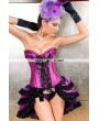 Purple Burlesque Overbust Corset Skirt