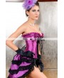 Purple Burlesque Overbust Corset Skirt