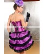 Purple Burlesque Overbust Corset Skirt