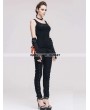 Devil Fashion Black Lace-up Gothic Pants for Women