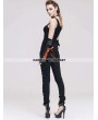 Devil Fashion Black Lace-up Gothic Pants for Women