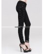 Devil Fashion Black Lace-up Gothic Pants for Women