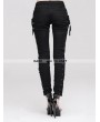 Devil Fashion Black Lace-up Gothic Pants for Women