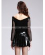 Devil Fashion Black Gothic Punk Sexy Shirt for Women