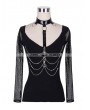 Devil Fashion Black Gothic Punk Sexy Shirt for Women