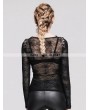 Devil Fashion Black Cobweb Gothic T-shirt for Women