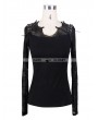 Devil Fashion Black Cobweb Gothic T-shirt for Women