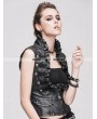 Devil Fashion Do Old Style Sliver Gothic Leather Waistcoat for Women