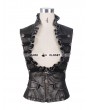 Devil Fashion Do Old Style Sliver Gothic Leather Waistcoat for Women