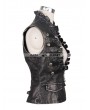 Devil Fashion Do Old Style Sliver Gothic Leather Waistcoat for Women