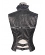 Devil Fashion Do Old Style Sliver Gothic Leather Waistcoat for Women