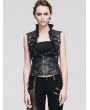 Devil Fashion Do Old Style Bronze Gothic Leather Waistcoat for Women