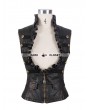 Devil Fashion Do Old Style Bronze Gothic Leather Waistcoat for Women