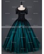 Romatic Gothic Short Sleeves Long Prom Party Gown