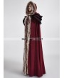 Punk Rave Red Gothic Wool Collar Long Cloak for Women