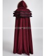 Punk Rave Red Gothic Wool Collar Long Cloak for Women