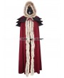 Punk Rave Red Gothic Wool Collar Long Cloak for Women