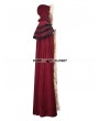 Punk Rave Red Gothic Wool Collar Long Cloak for Women