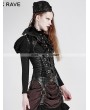 Punk Rave Black Steampunk High Collar Vest
