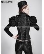 Punk Rave Black Steampunk High Collar Vest