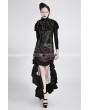 Punk Rave Black Steampunk High Collar Vest