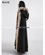 Punk Rave Black Gothic Wool Collar Long Cloak for Women