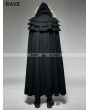 Punk Rave Black Gothic Wool Collar Long Cloak for Men