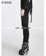 Punk Rave Black Gothic Broken Mesh Leggings 