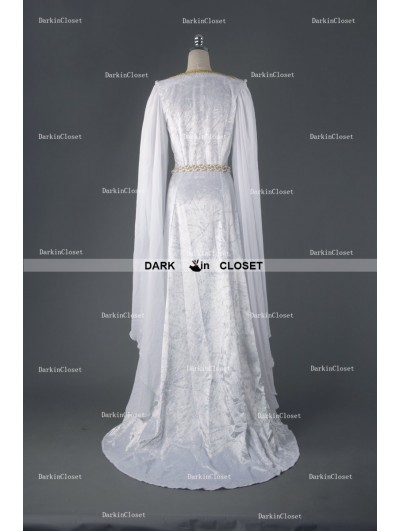 sachin and babi light blue dress Medieval Night White Elegant Vintage Medieval Dress