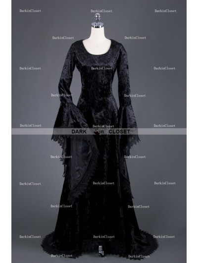 Medieval Night Black Gothic Vampire Medieval Dress