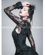 Devil Fashion Black Lace Long Sleeves Cape for Women