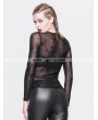 Devil Fashion Black Spider Web Gothic Shirt for Women